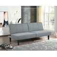 thumbnail interactive-video image 1 of Mainstays 66" Studio Futon, Gray Linen Upholstery, 1 of 13