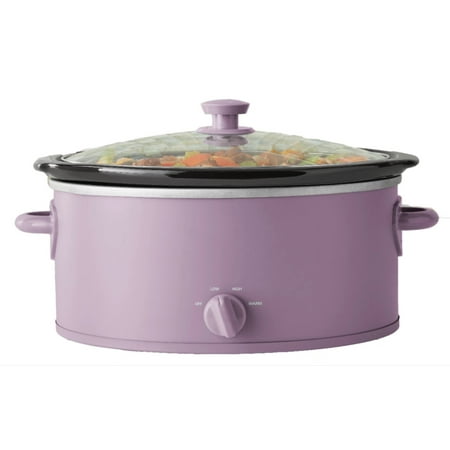 Mainstays 6QT Slow Cooker – Stylish Lilac Bloom for Easy Cooking