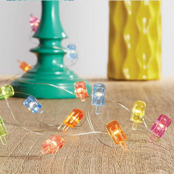 Mainstays 6ft Popsicle Indoor LED Fairy String Lights with Battery Operated Automatic Timer - 18 LED Lights