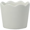 thumbnail image 1 of Mainstays Small 6in Diameter Round White Scallop Ceramic Planter, 1 of 5