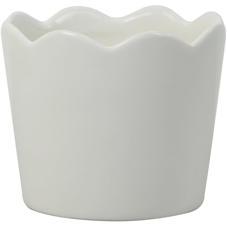 Mainstays Small Round White Scallop C...