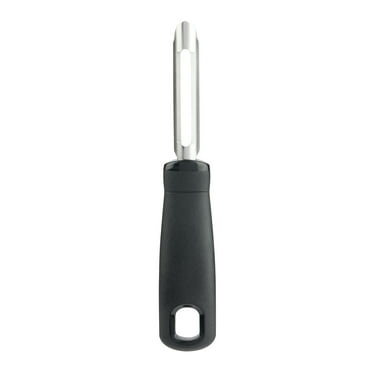 Mainstays 6in Stainless Steel Fruit and Vegetable Peeler, Black