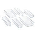 thumbnail image 1 of Mainstays 6-Piece Clear Plastic Drawer Organizer Set, Stackable Storage Bins, 1 of 8