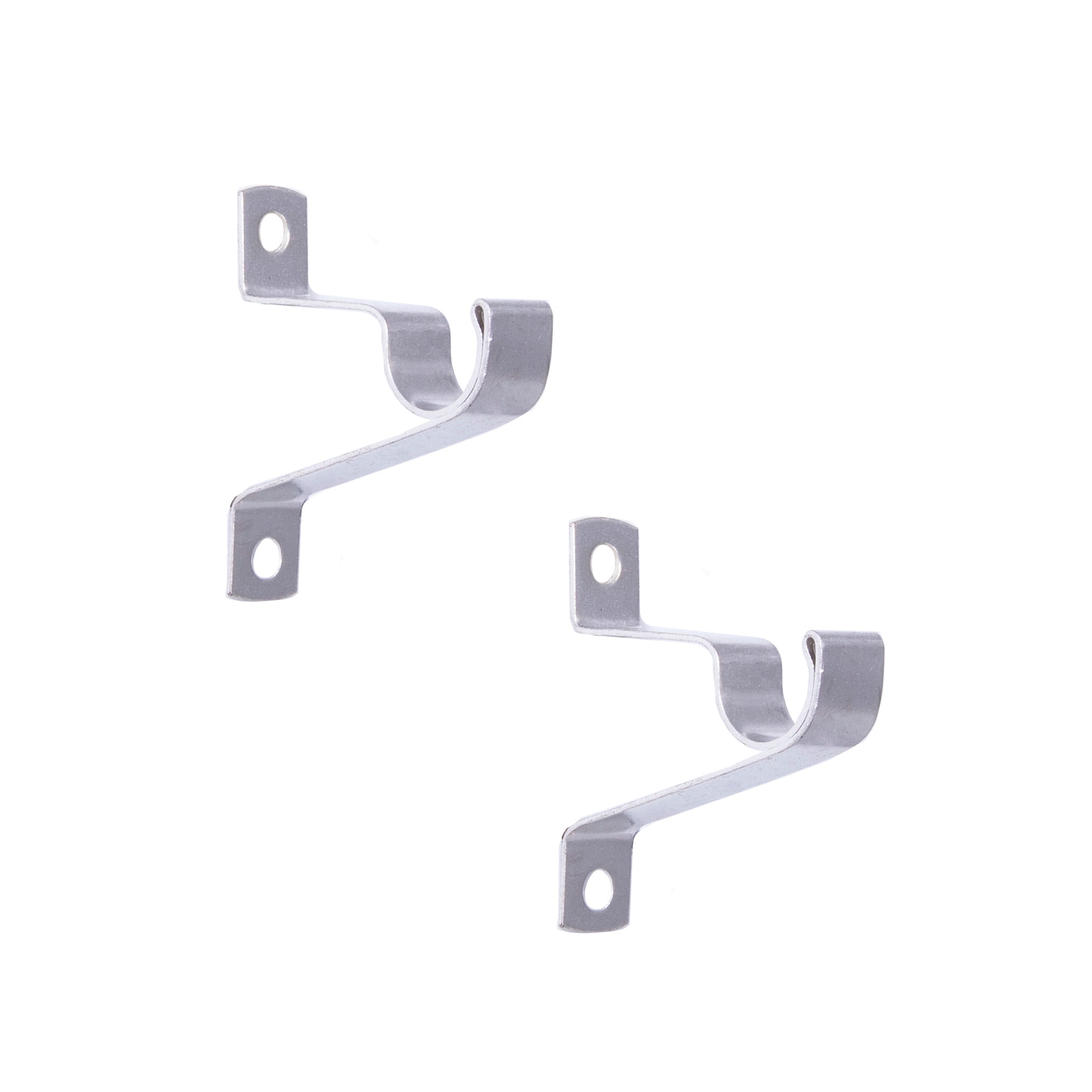 Mainstays 7/16" Petite Café Metal Curtain Mounting Brackets, Set of 2, Nickel
