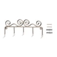 thumbnail image 1 of Mainstays 7.25 inch Shelf Mail and Key Wall Mount Rack Organizer with 5 Key Hooks for Leashes, Keychains, 2 lbs Capacity, Satin Nickel, 1 Pack, 1 of 7
