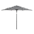 thumbnail image 1 of Mainstays 7.5' Round Market Push-up Patio Umbrella, Black & White Stripe, 1 of 6