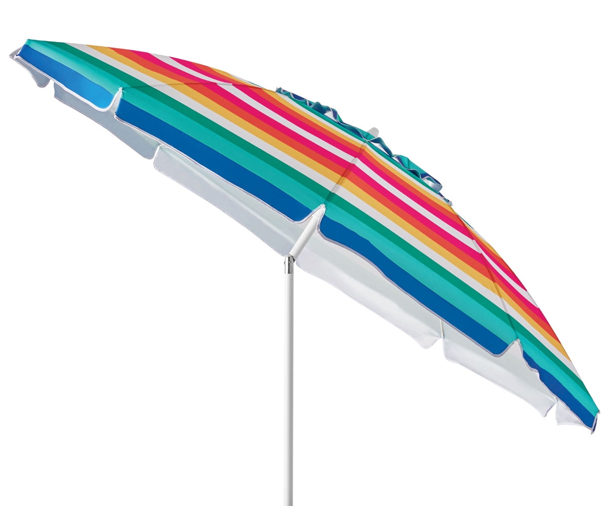 Mainstays 7.5 feet Arc. and 94 inch High Beach Umbrella with Tilt, Sand