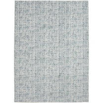 Mainstays 7.5 x 9.5 Ivory and Blue Plaid Indoor Area Rug