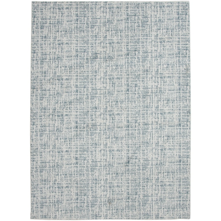 Free Shipping! Mainstays Indoor Area Rug 7.5x9.5 Ivory and Blue