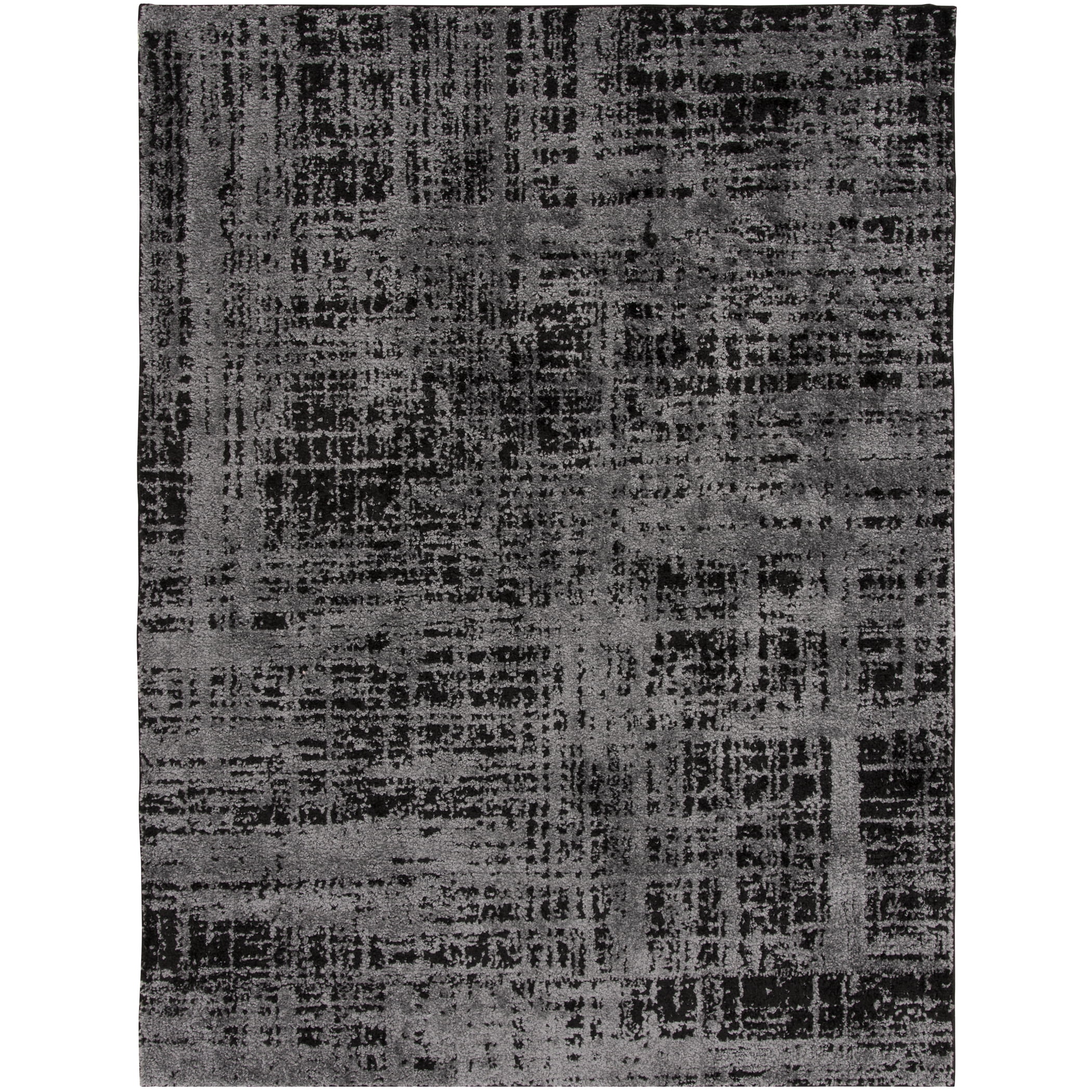 Mainstays 7.5'x9.5' Black and Gray Abstract Indoor Area Rug
