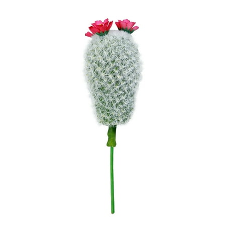 Mainstays 7.6" Artificial Cactus Pick, Green with Hot Pink Flowers