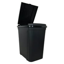 Mainstays 7.6 Gallon Kitchen Trashcan, Plastic Touch Top Lid Trashcan, Black, Size: 14.17" L x 10.62" W x 16.92" H