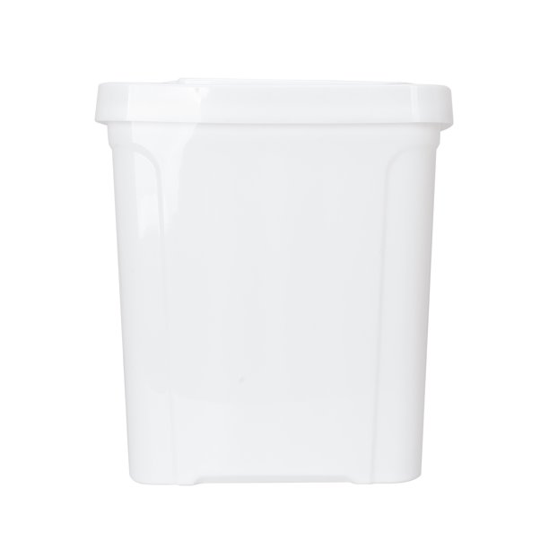 Mainstays 7.6 gal Plastic Touch Top Lid Kitchen Trash Can, White