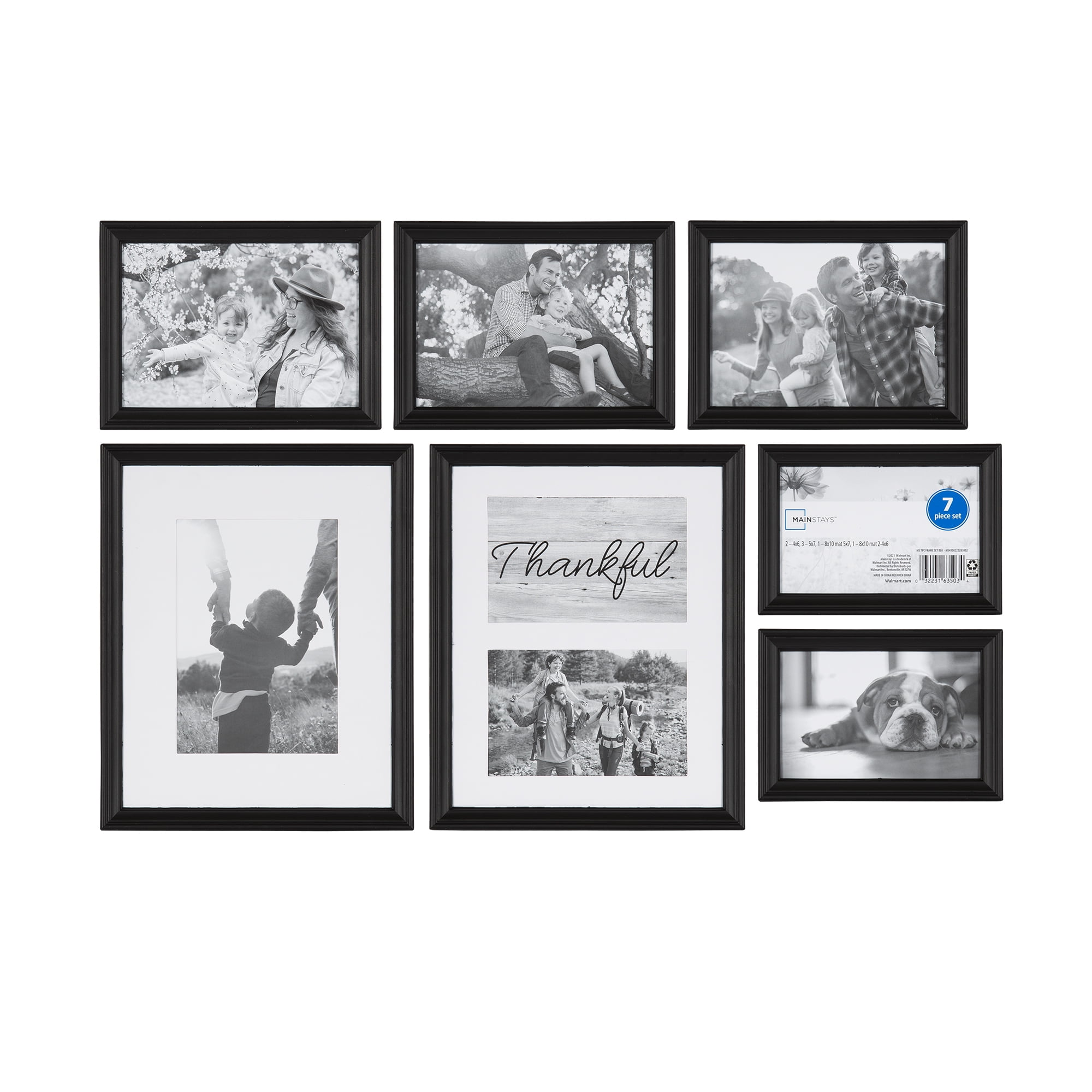 Family Two 8 x 10 Four 5 x 7 Four 4 x 6 Dark Brown for Wall or Tabletop  Decor Picture Frame Set of 10 PCS PUBKQ3 - The Home Depot