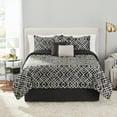 thumbnail image 1 of Mainstays 7-Piece Geometric Woven Jacquard Microfiber Comforter Set, Full/Queen, 1 of 8