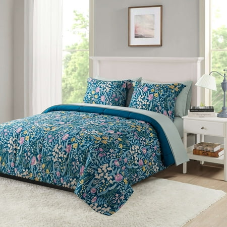 Actual Color: Blue Floral, Bed Size: Queen