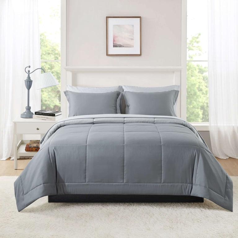 Comforter Case とSheet Free Shipping! Mainstays Reversible Bed-in-a-Bag Comforter Set