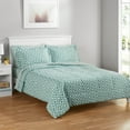 thumbnail image 1 of Mainstays All in One Reversible Comforter and Sheet set- 7 Piece, Full, Green Geo, 1 of 10