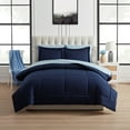 thumbnail image 1 of Mainstays All in One Reversible Comforter and Sheet set- 7 Piece, Queen, Navy, 1 of 8