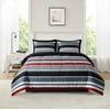 Actual Color: Red & Black Stripe, Bed Size: Full
