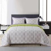 Mainstays 7-Piece Reversible Bed in a Bag with Laundry Tote, Modern Geo, Queen