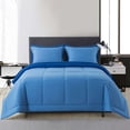 thumbnail image 1 of Mainstays 7-Piece Reversible Bed in a Bag with Laundry Tote, Solid Blue, Full, 1 of 14