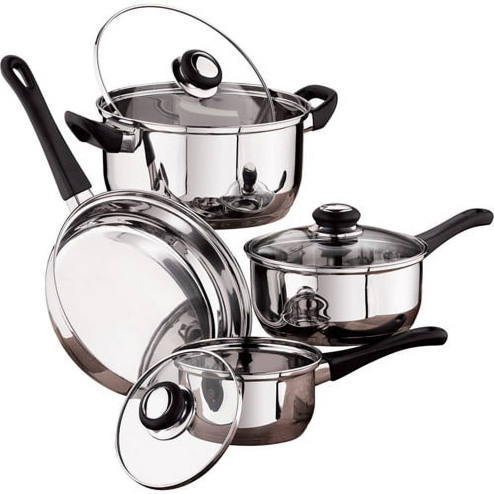 Camco 7 Piece Stainless Steel Cookware Nesting Set w/Handle & Storage Strap  - Walmart.com