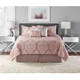 thumbnail image 1 of Mainstays 7-Piece Velvet Comforter Set, Blush, Full/Queen, Shams, 3 Dec Pillows and Bed Skirt, 1 of 6