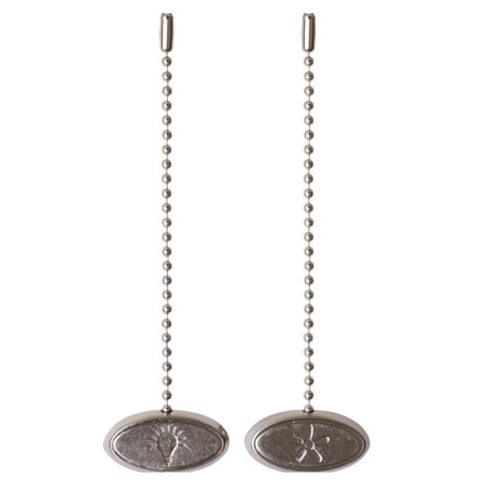 Mainstays 7" Universal Satin Nickel Metal Ceiling Fan Pull Chains