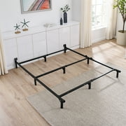 Mainstays 7 Twin/Full/Queen Size Adjustable Metal Bed Frame, Black, BOX SPRING REQUIRED (SOLD SEPARATELY)