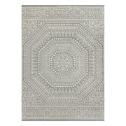 Mainstays 7'x10’ Woven Gray Medallion Outdoor Rug