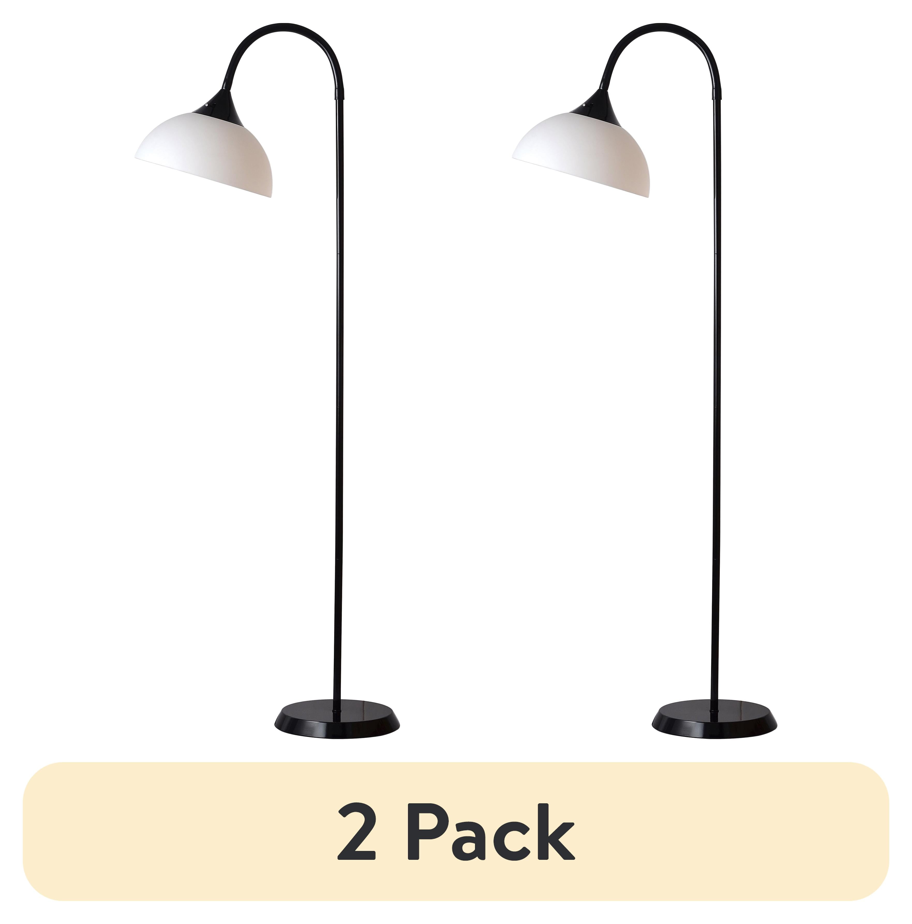 Black Adjustable 71'' Gooseneck Floor Lamp with 3-Way Switch