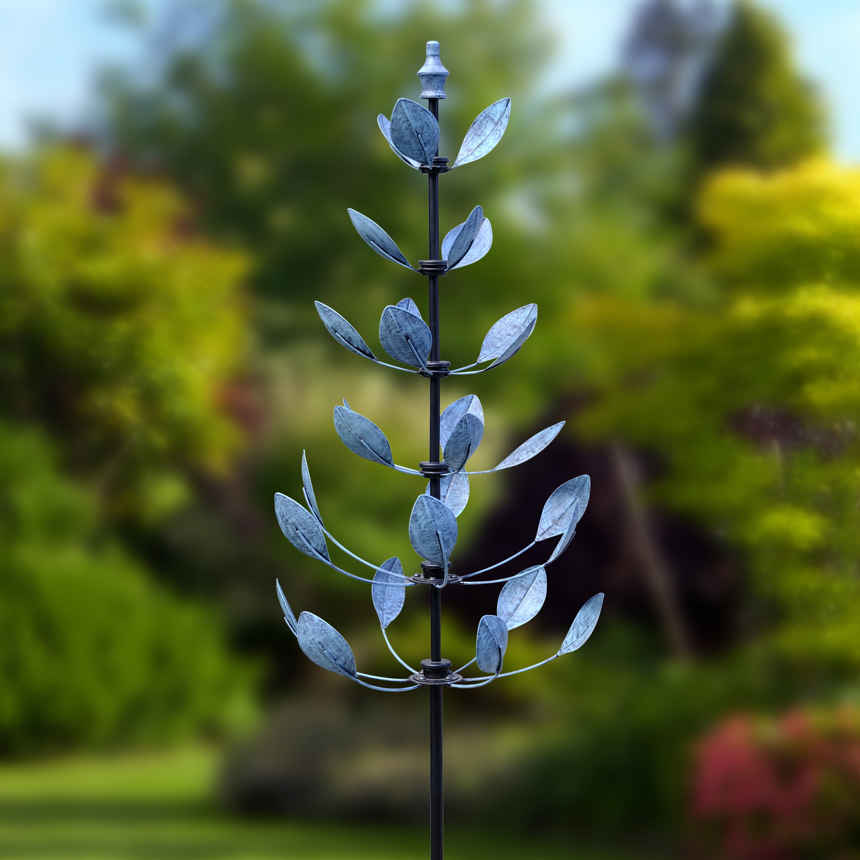 Mainstays 72.6"H Metal Blue Tree Wind Spinner