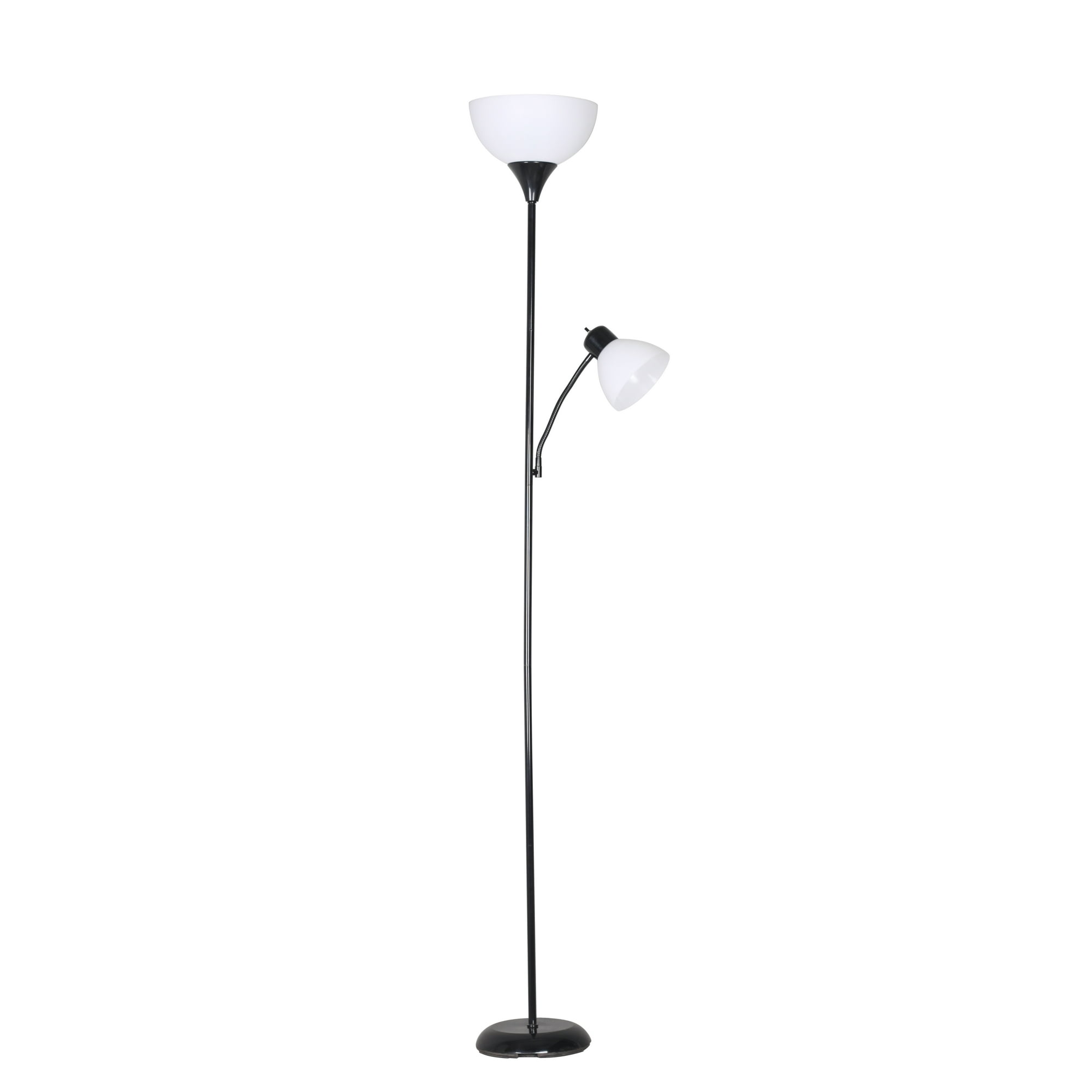 Black Combo Floor Lamp With Reading Lamp