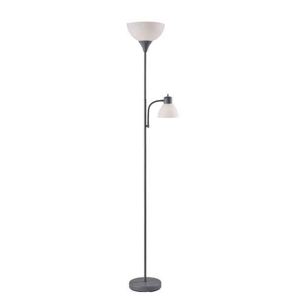 Mainstays 72'' Gray Combo Floor Lamp With Reading Lamp, Modern