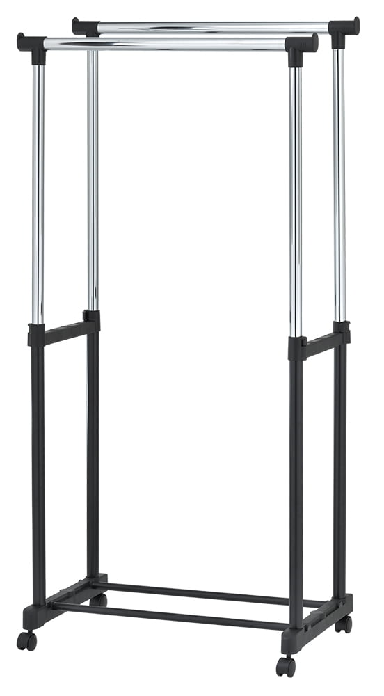 Mainstays 75" Wide Rolling Double Garment Rack