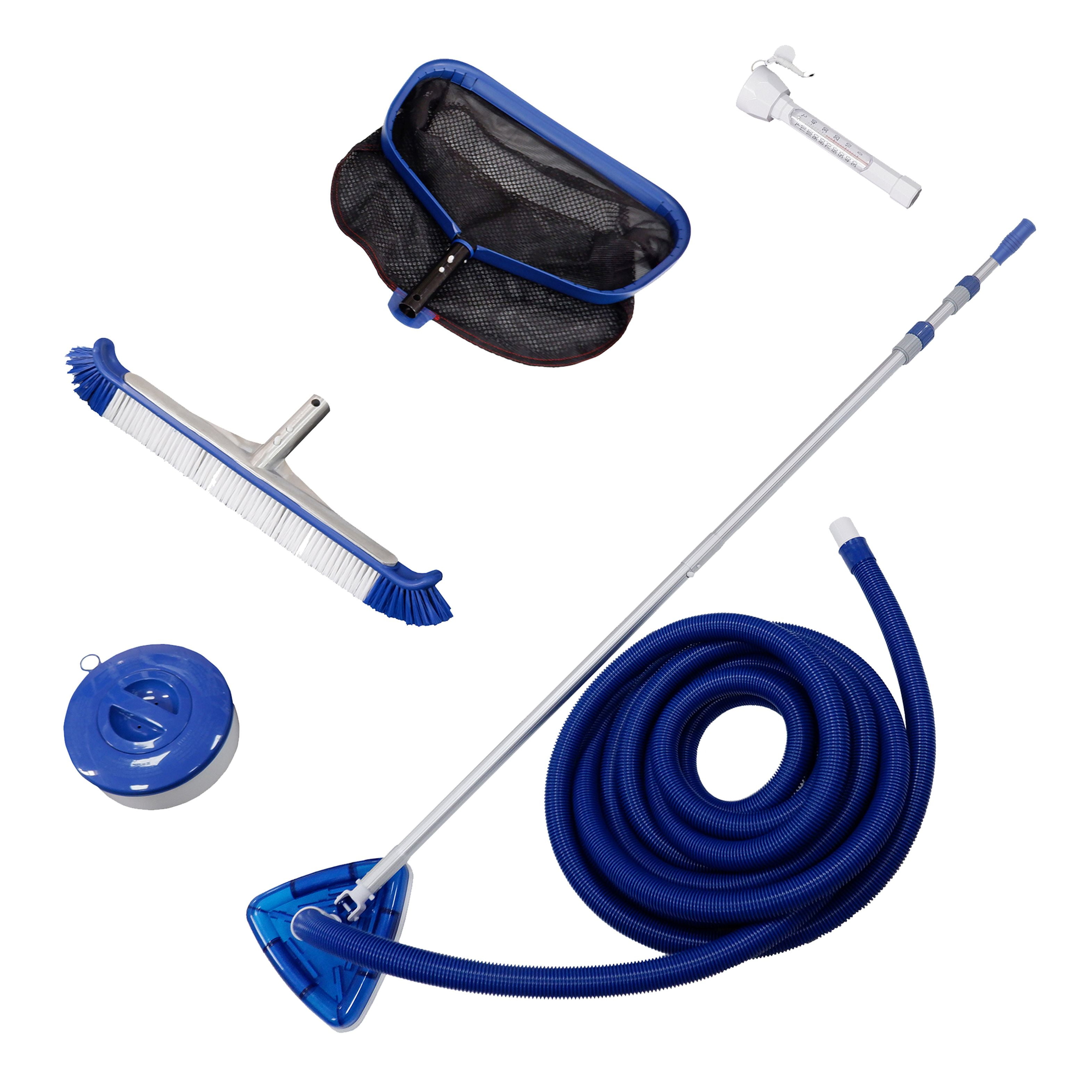 Mainstays 7pcs Pool Deluxe Cleaning Maintenance Kit with Vacuum & Pole