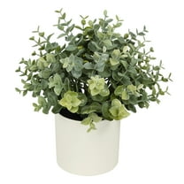 Mainstays 8.5" Artificial Eucalyptus Plant in Cream Pot