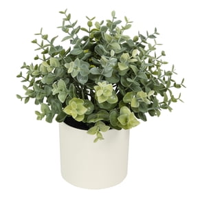 Mainstays 8.5" Artificial Eucalyptus Plant in Cream Pot