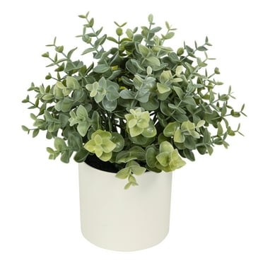 Mainstays 8.5" Artificial Eucalyptus Plant in Cream Pot