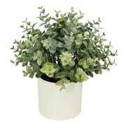 Mainstays 8.5 Artificial Eucalyptus Plant in Cream Pot