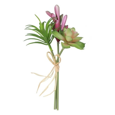 Mainstays 8.5" Artificial Succulent Plant Pick Bundle, Pink & Maroon