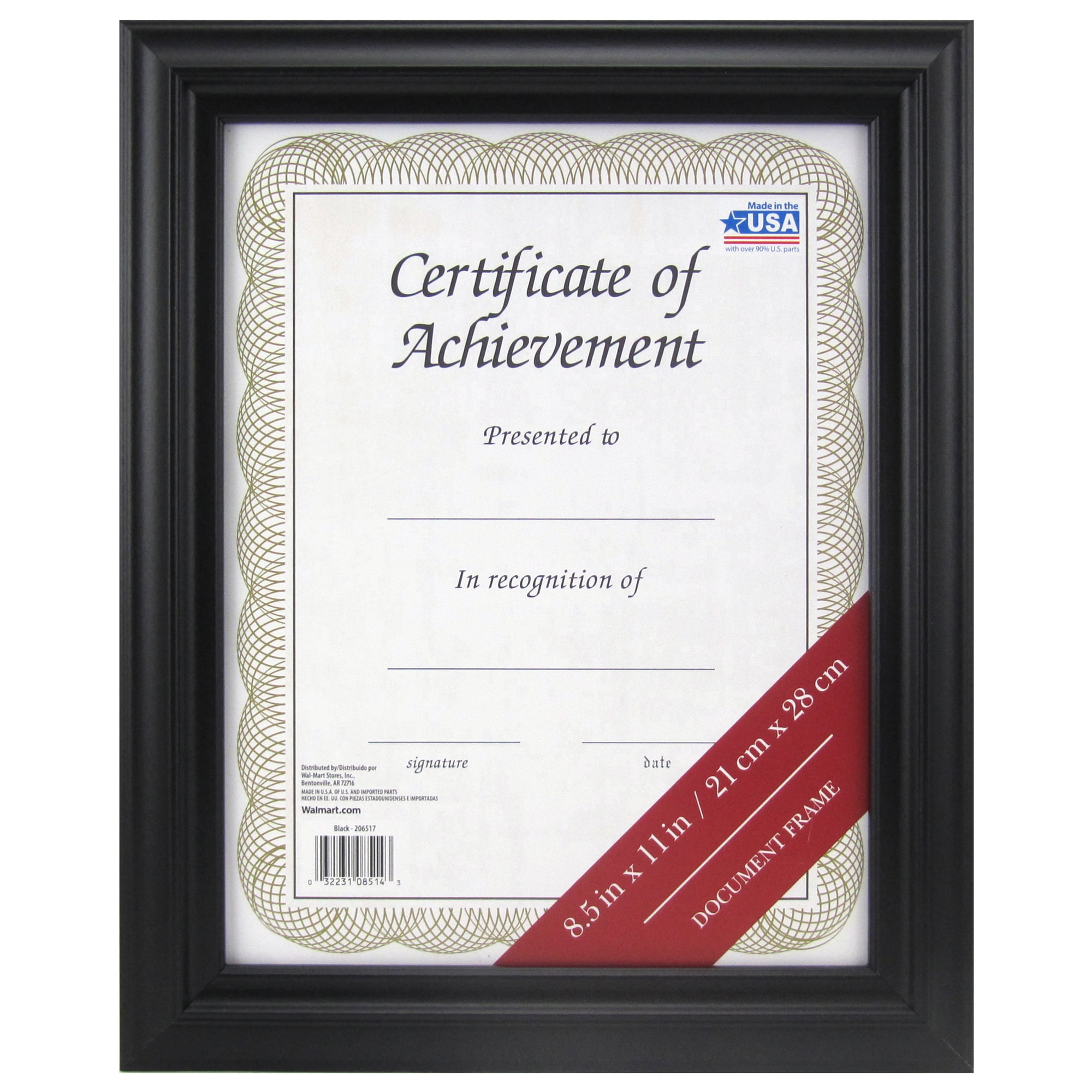 Mainstays 8.5x11 Black Document Frame