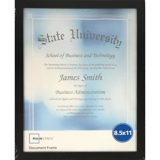 Mainstays 8.5x11 Document Picture Frame, Black
