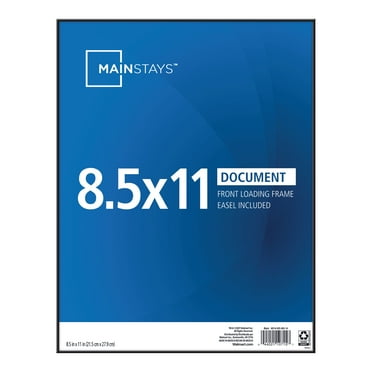 Mainstays 8.5x11 Front Loading Document Picture Frame, Black