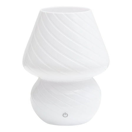 Mainstays 8" Color-Changing Mushroom Accent LED Lamp, White Stripe
