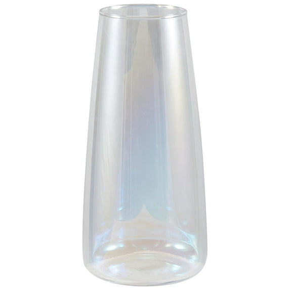 Mainstays 8" Iridescent Clear Glass Vase