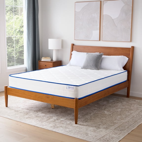 Mainstays 8 in Pocket Spring Hybrid Mattress in a Box, Medium Firm, Queen