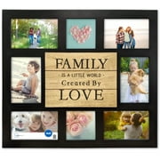 Mainstays 8-Opening Plaque Sentiment Collage Picture Frame, Black