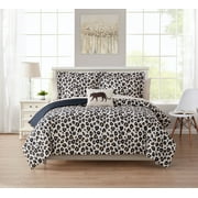 Mainstays 8 Piece Cheetah Print Bed in a Bag Comforter Set with Sheets, King